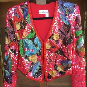 Vintage 1970’s Jack Bryan Sequined  and Beaded Top/Jacket